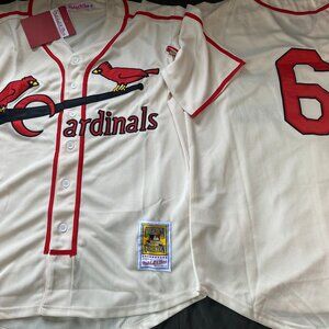 Mitchell & Ness ST. LOUIS CARDINALS STAN MUSIAL Men's JERSEY Sz M,L,XL,2XL NEW